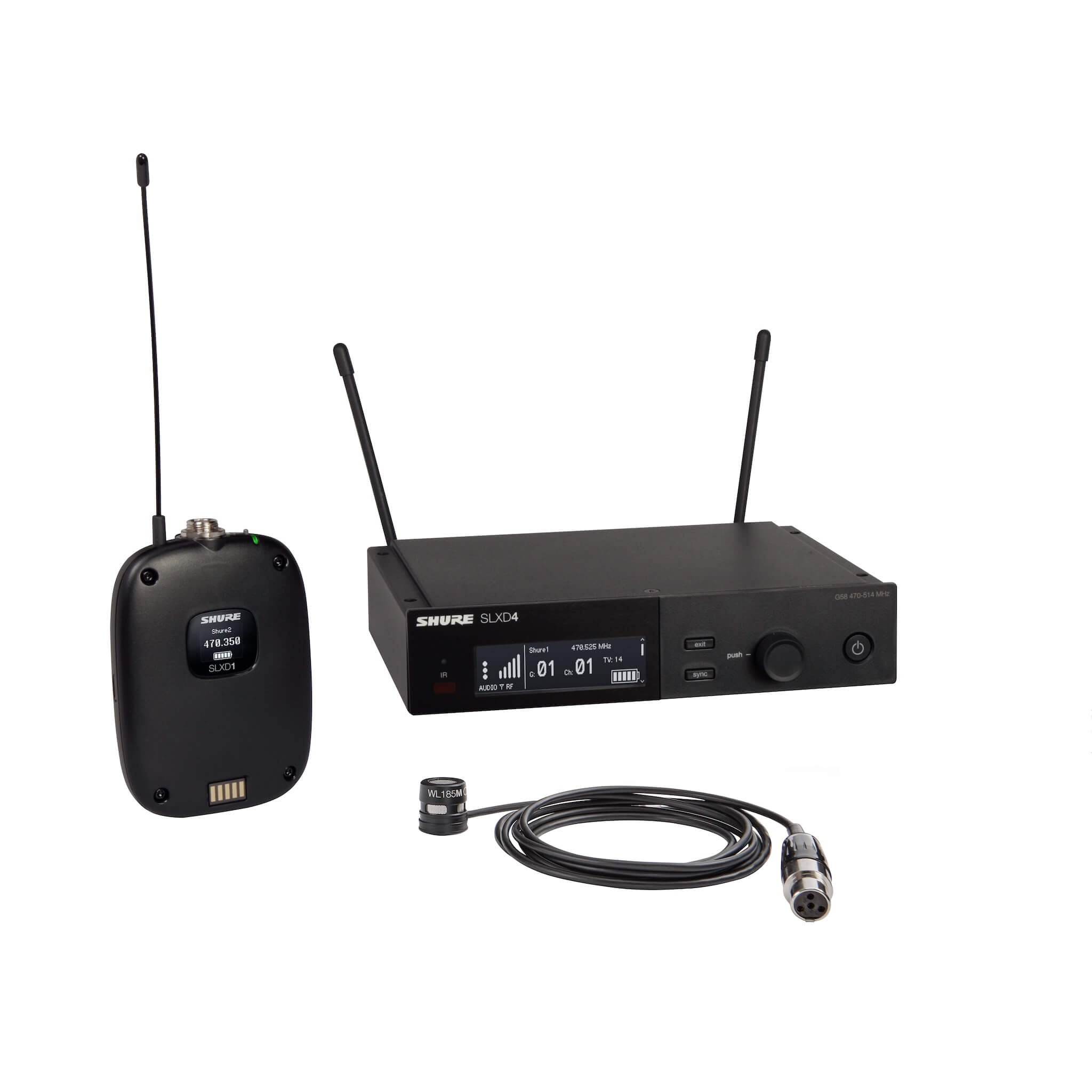 Shure SLXD14/85M - Wireless System with SLXD1 Bodypack WL185M Lavalier