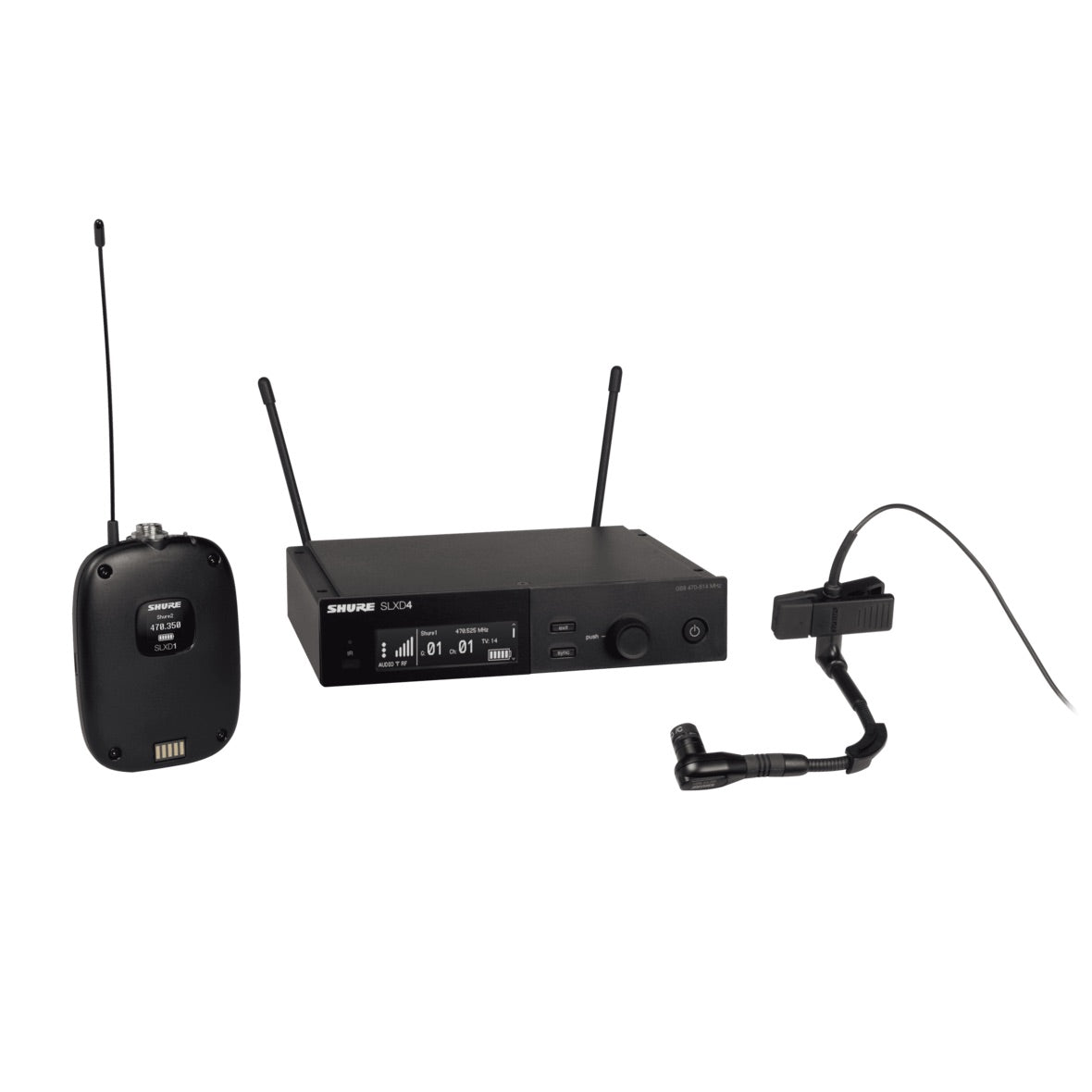 Shure SLXD14/B98H - Wireless System with SLXD1 Bodypack and Beta 98H/C