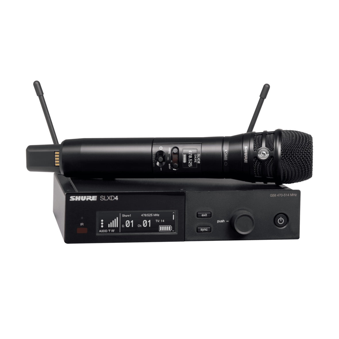 Shure SLXD24/K8B - Wireless System with KSM8 Dualdyne Handheld Transmitter
