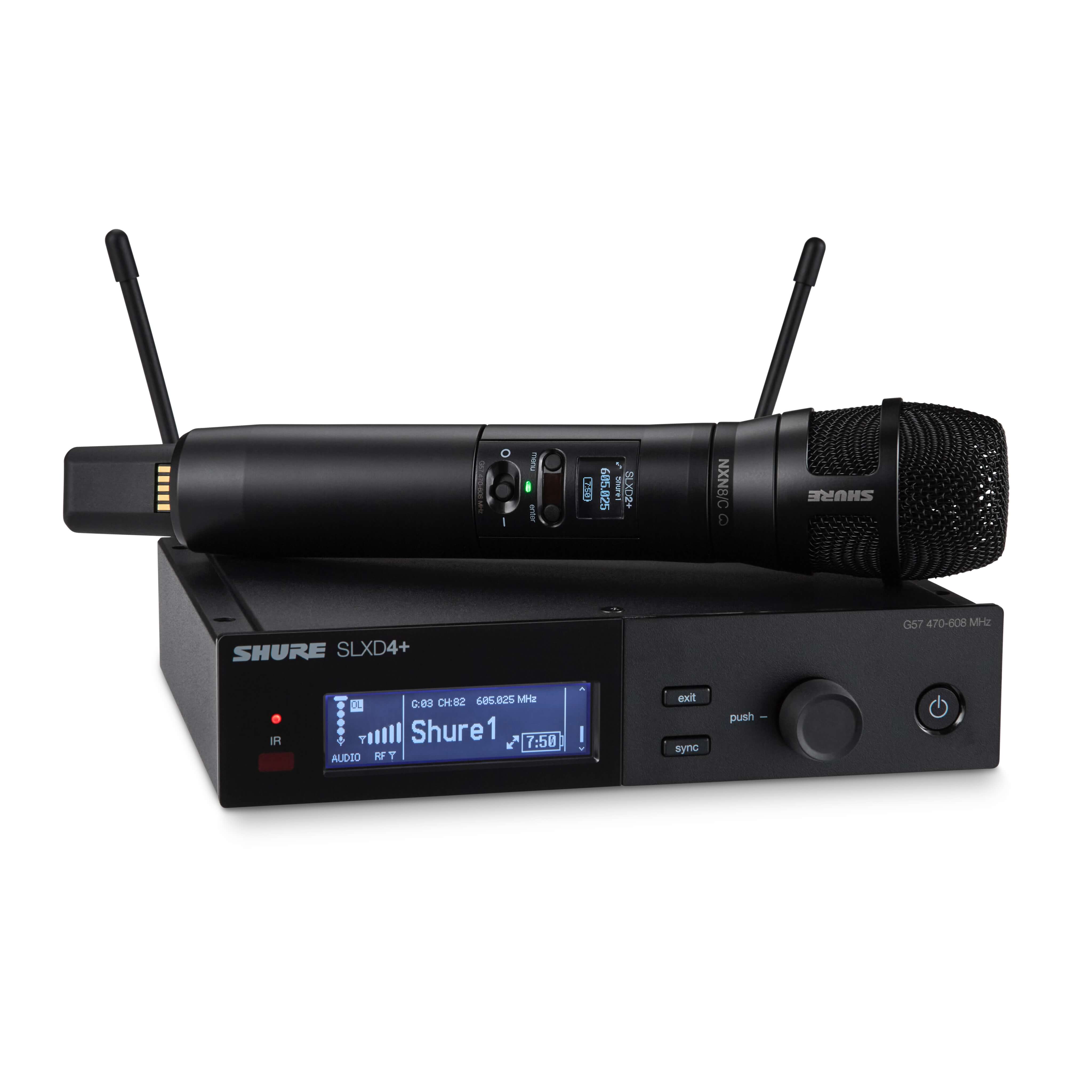 Shure SLXD24+/N8C - Wireless Handheld System with Nexadyne 8/C Microphone