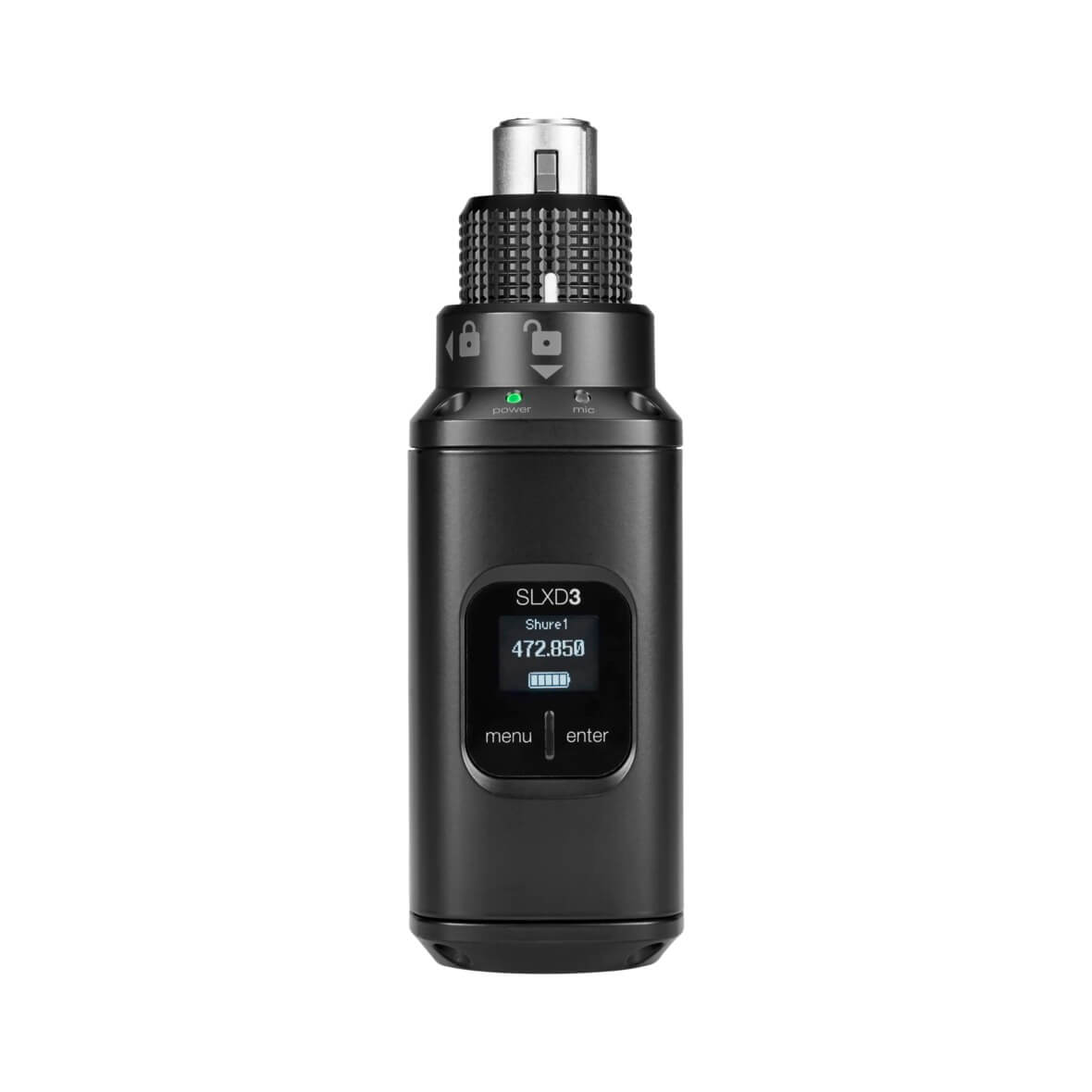 Shure SLXD3 - Plug-on Digital Wireless Transmitter with XLR Connector, front