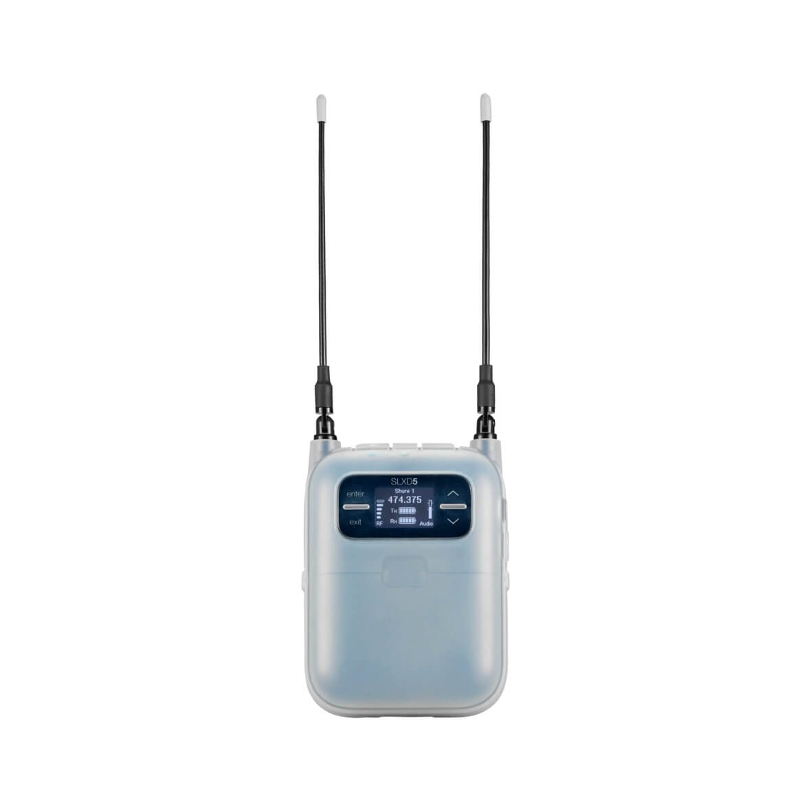 Shure SLXD5 - Single-Channel Portable Digital Wireless Receiver, shown with optional silicone case