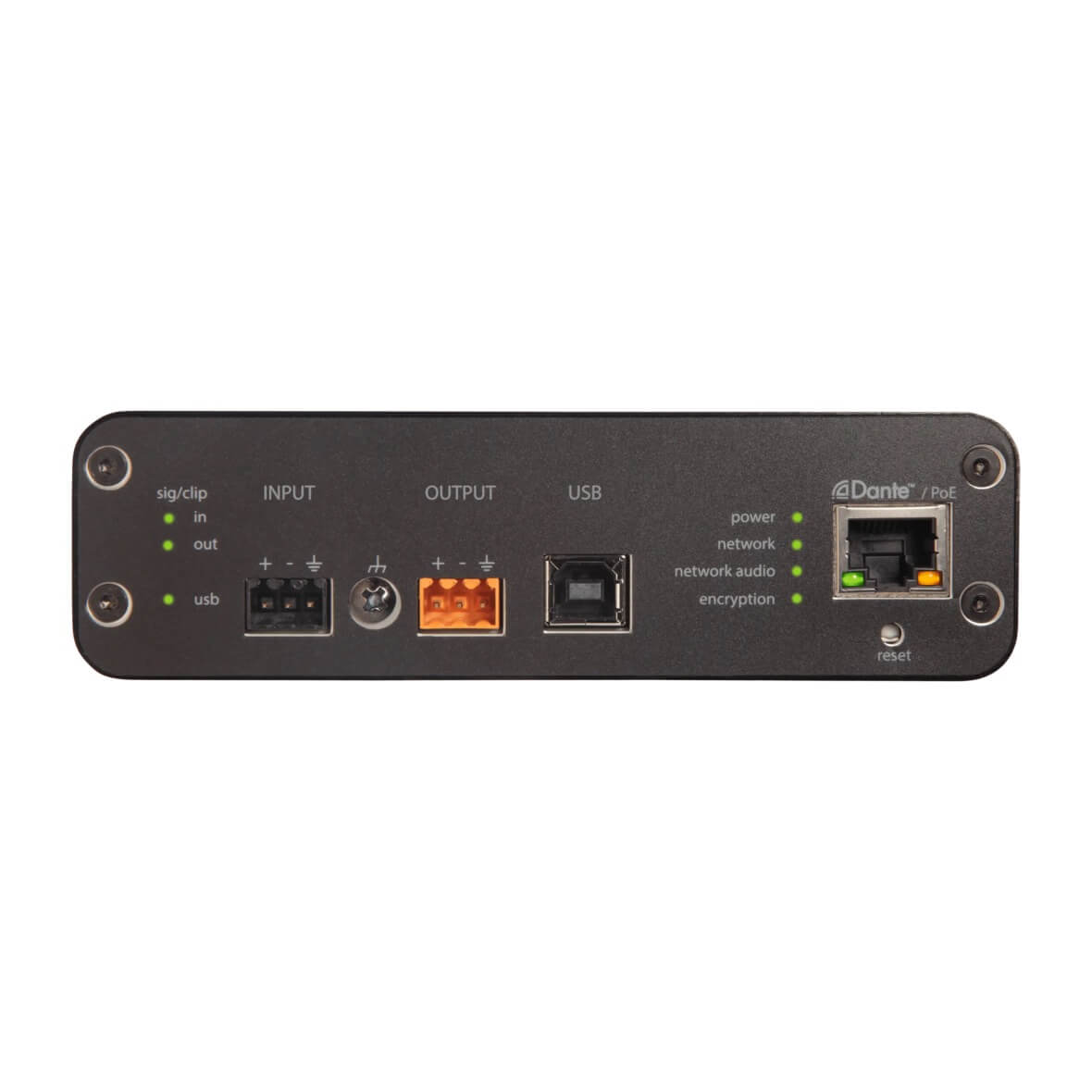 Shure ANIUSB-MATRIX - Microflex USB Audio Network Interface, rear