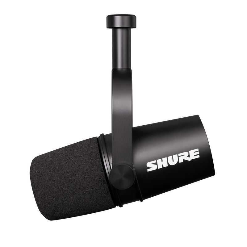 Shure MV7X - Podcast Microphone with XLR Output, left side hanging