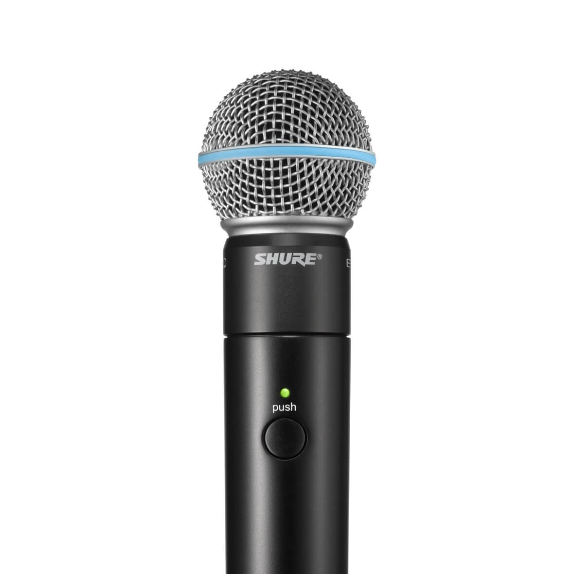 Shure MXW2/BETA58 - Microflex Handheld Transmitter with BETA58 Capsule, closeup