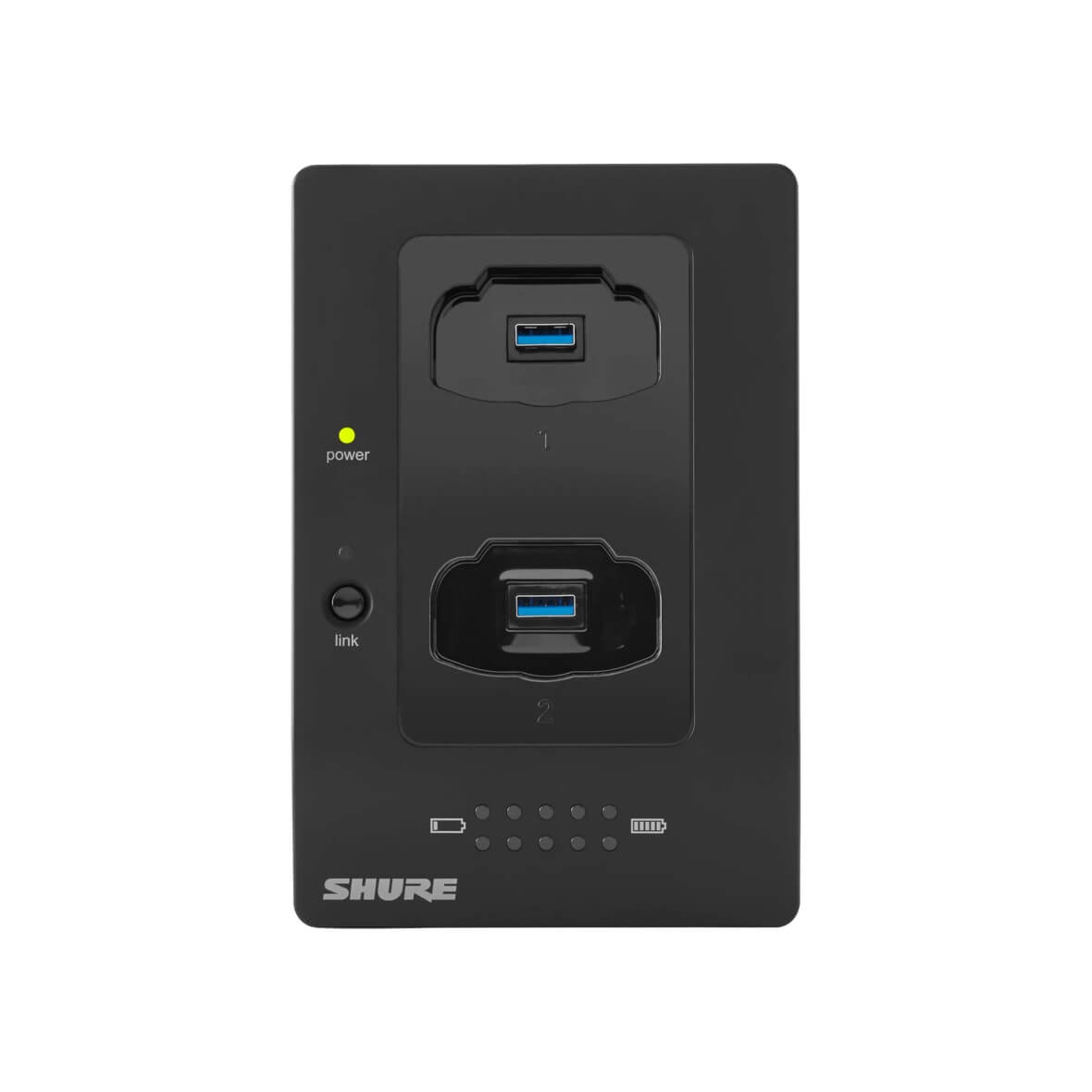 Shure MXWNCS2 - Microflex 2-port Networked Charging Station, top