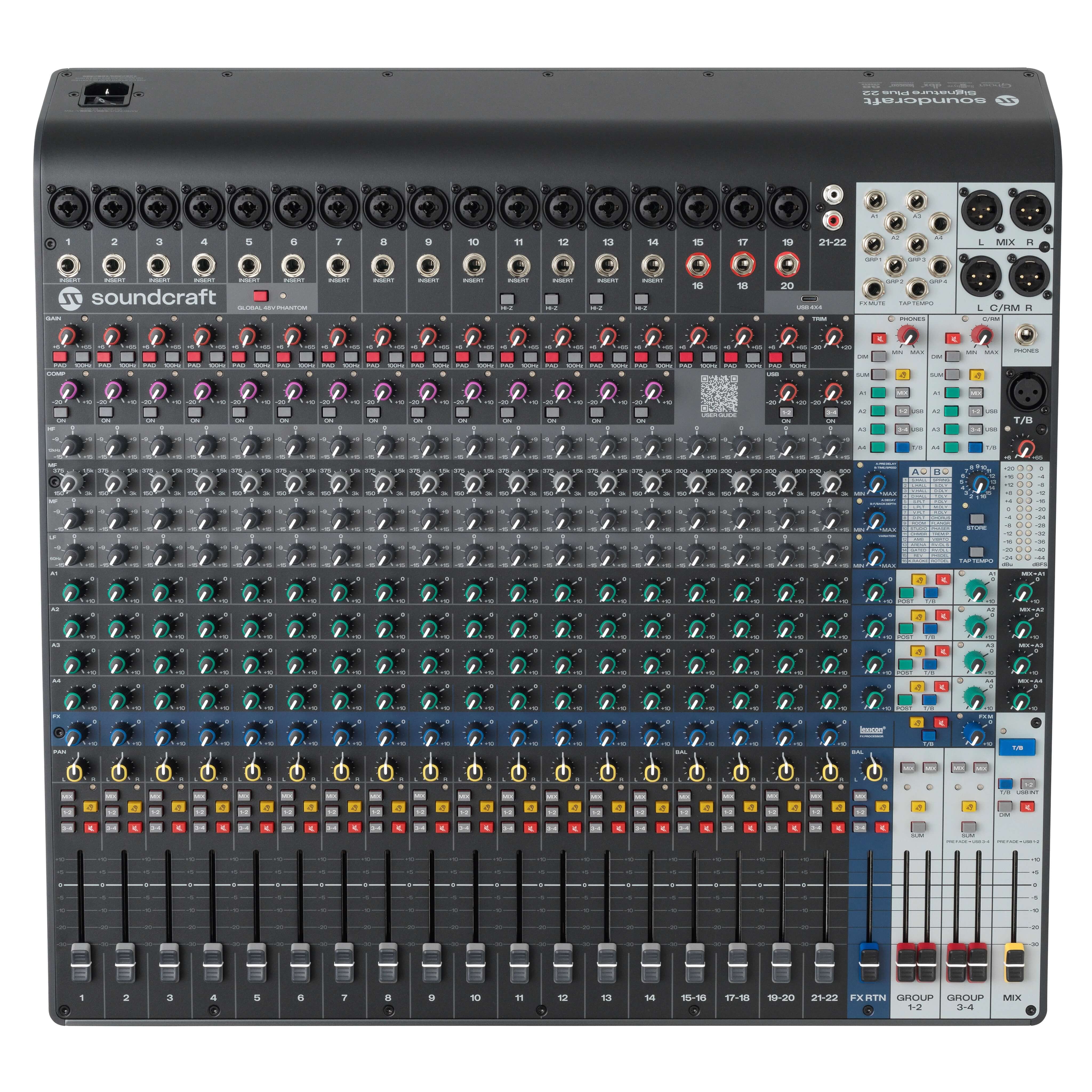Soundcraft Signature Plus 22 - 22-Ch Analog Mixer with Lexicon FX