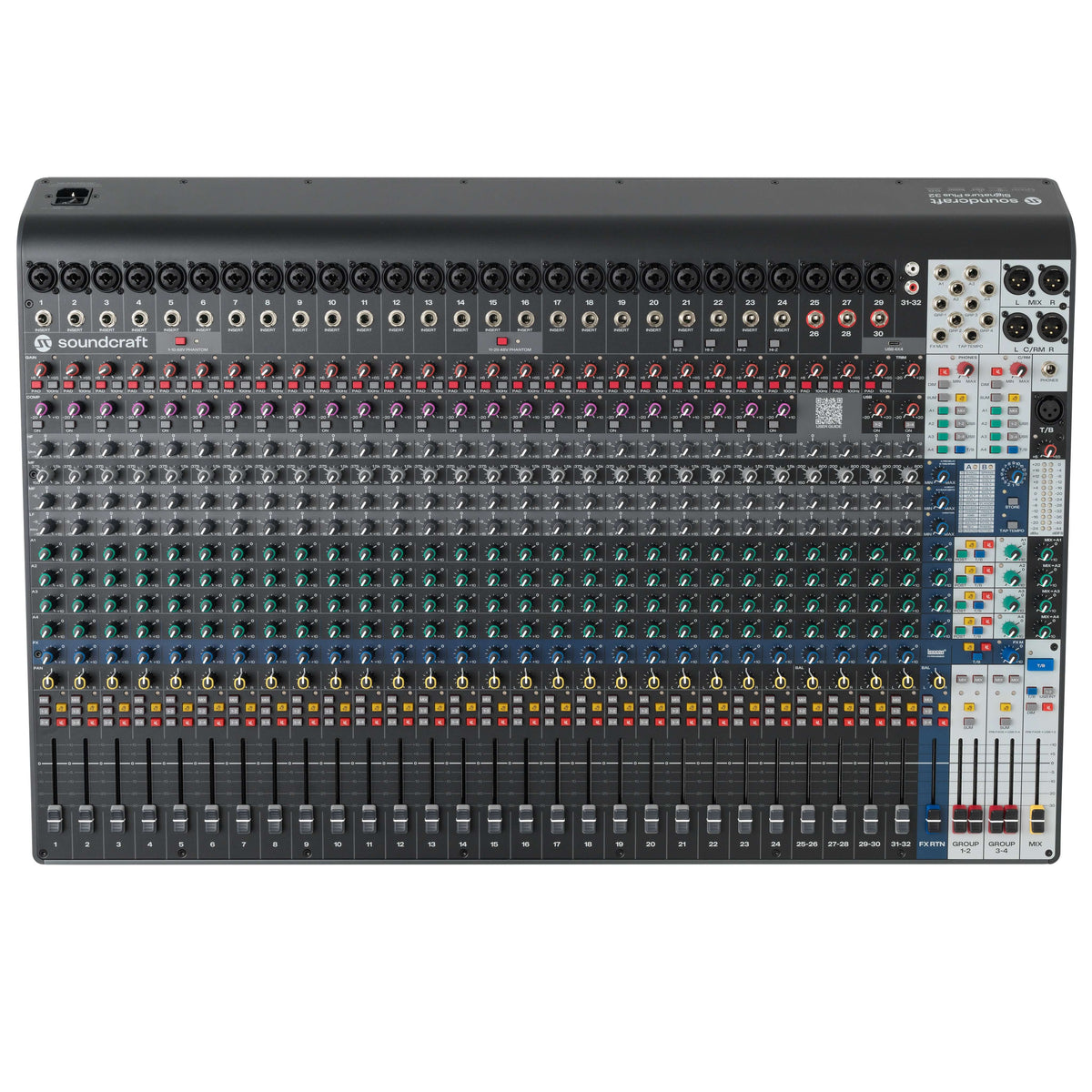 Soundcraft Signature Plus 32 - 32-Ch Analog Mixer with Lexicon FX, top