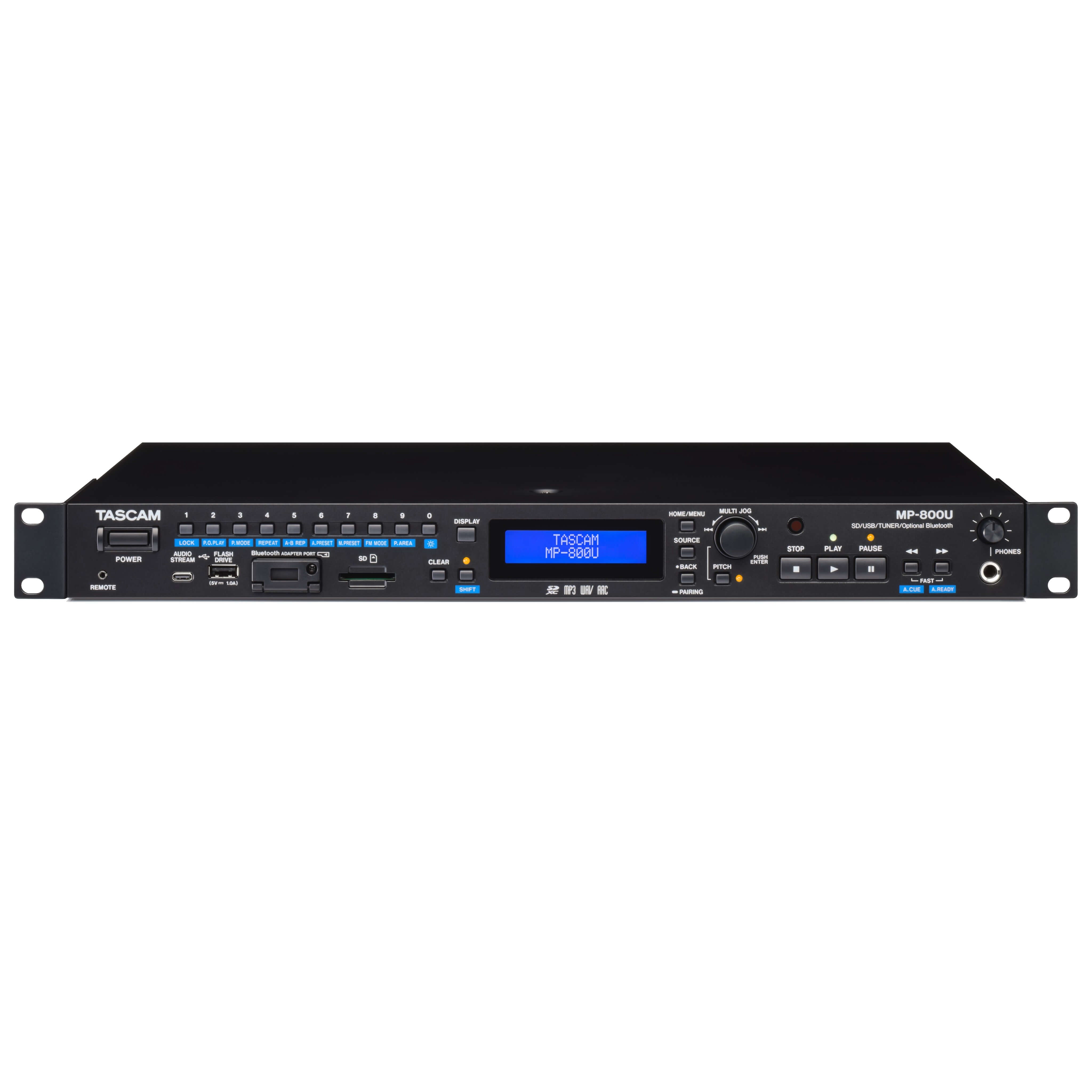 Tascam MP-800U - SD/USB Player, FM Tuner, USB Audio DAC, and Bluetooth - front