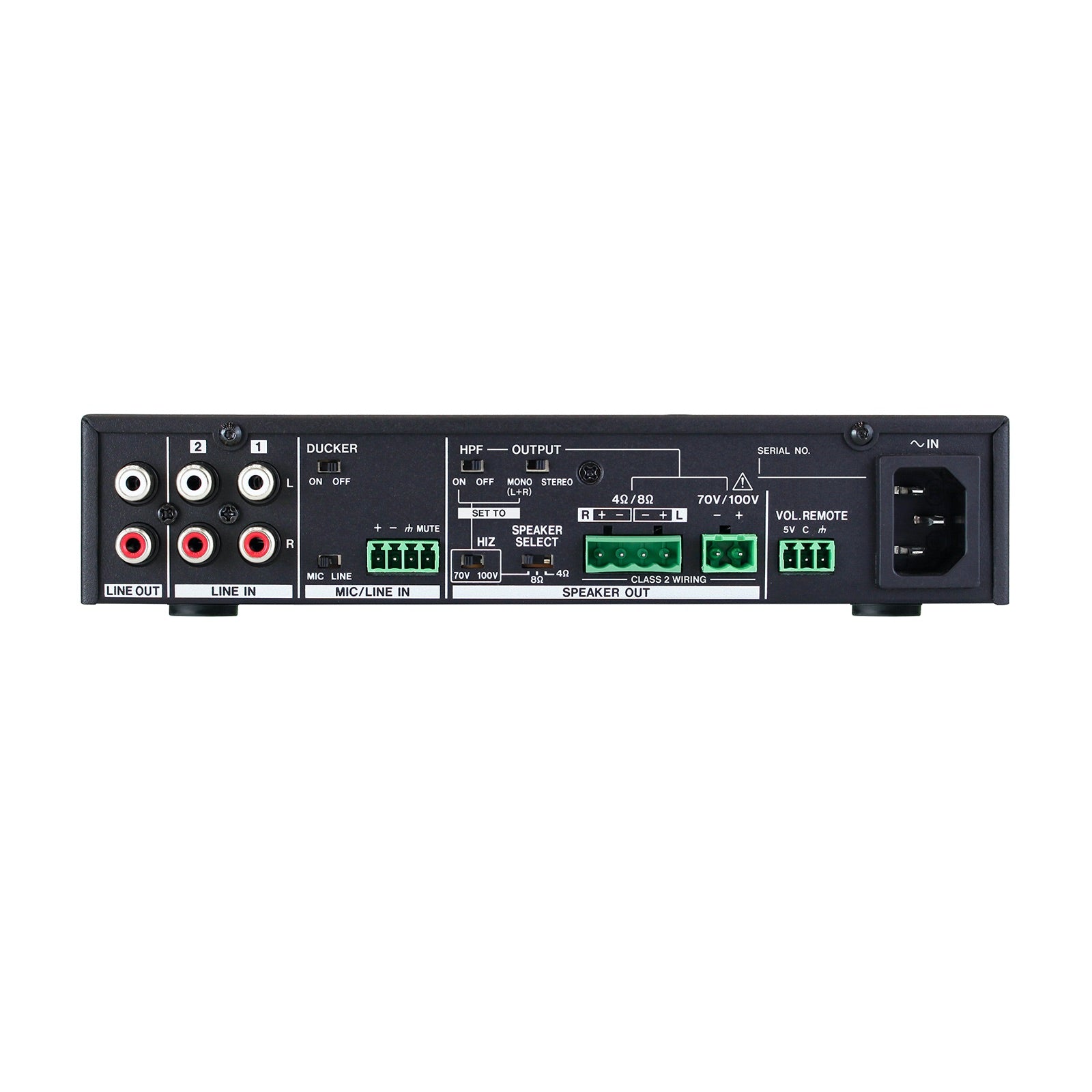 Tascam MA-BT240 - Mixing Installation Amplifier with Bluetooth, rear