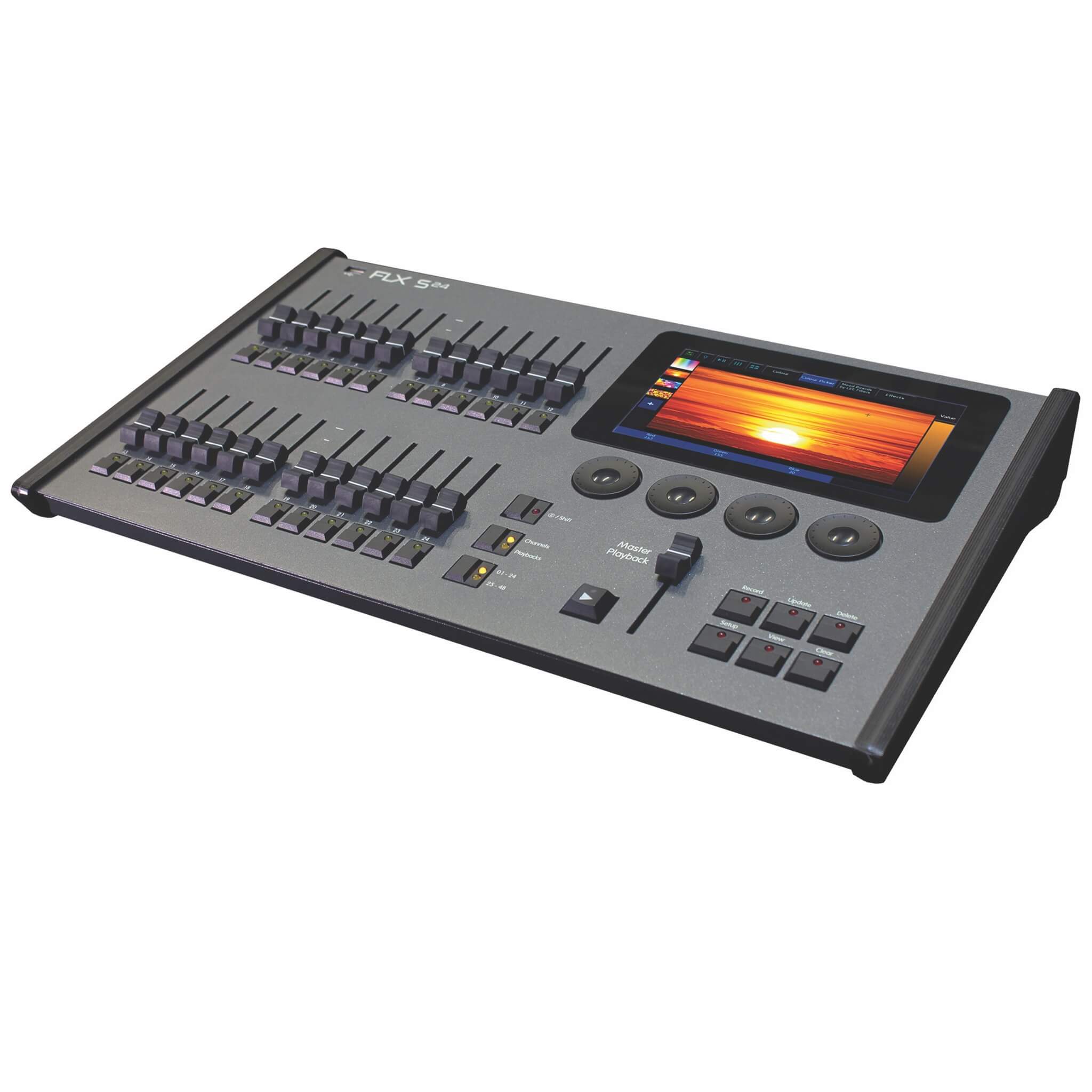 Vari-Lite FLX S24 Console - 24 Fader Lighting Control Surface, angle