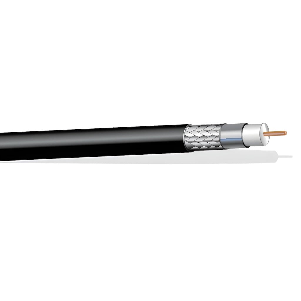 West Penn Wire 256350 - RG6 HD-SDI Digital Video Plenum Bulk Cable, black