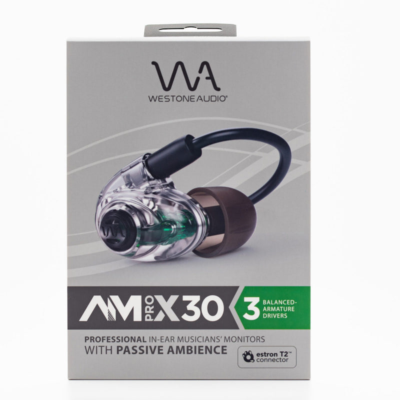 Westone AM Pro X30 - Triple-Driver Musician IEM with Passive Ambience, retail box front