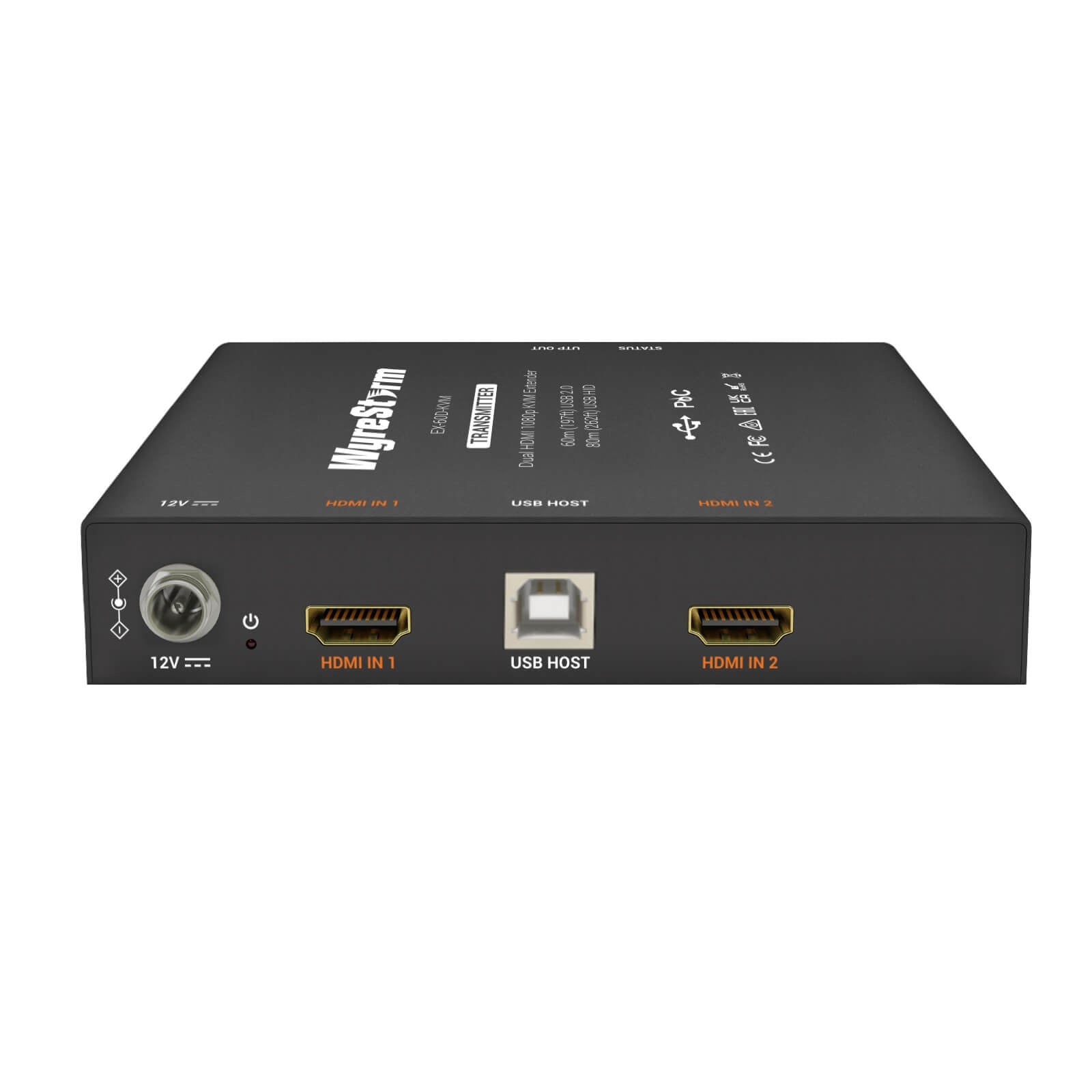 WyreStorm EX-60D-KVM - Dual HDMI 1080p KVM Extender Set over UTP, TX rear