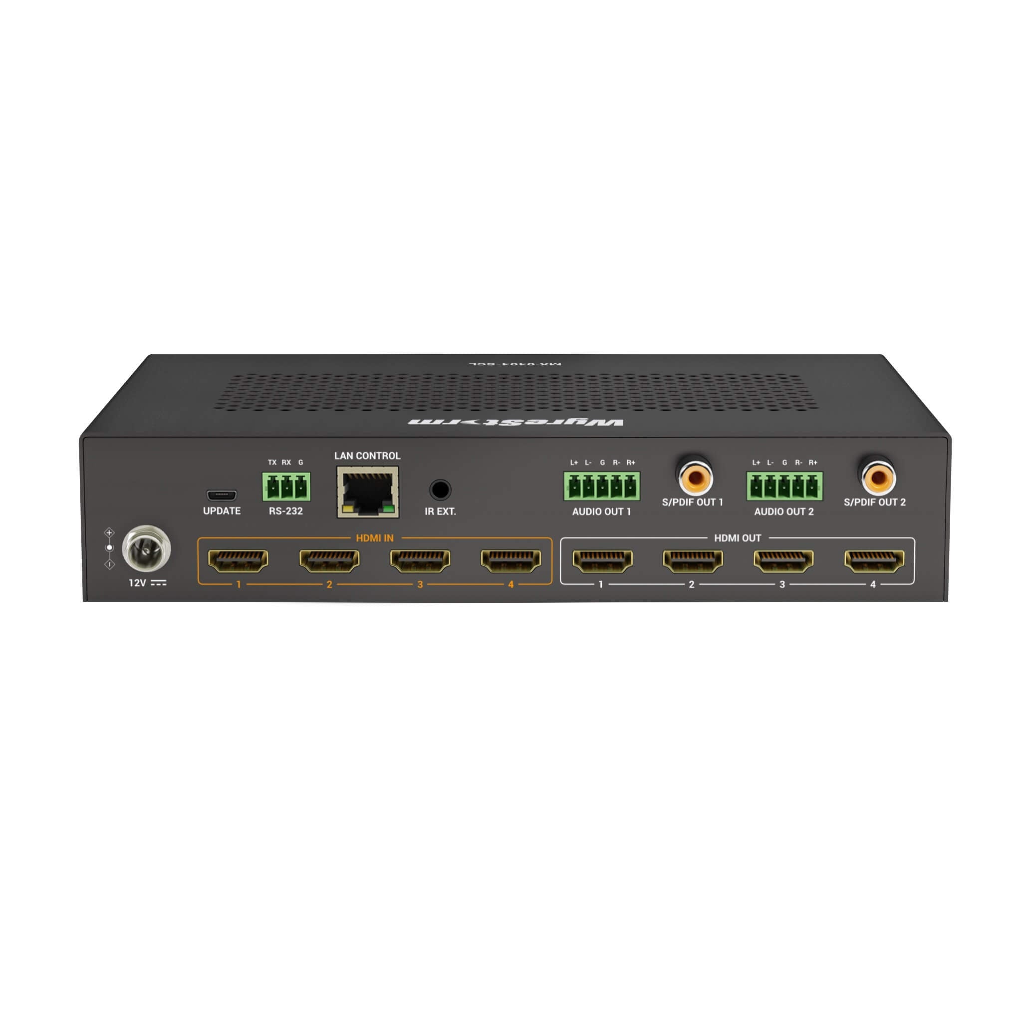 WyreStorm MX-0404-SCL - 4K60 4×4 HDMI Seamless Matrix Switcher, rear