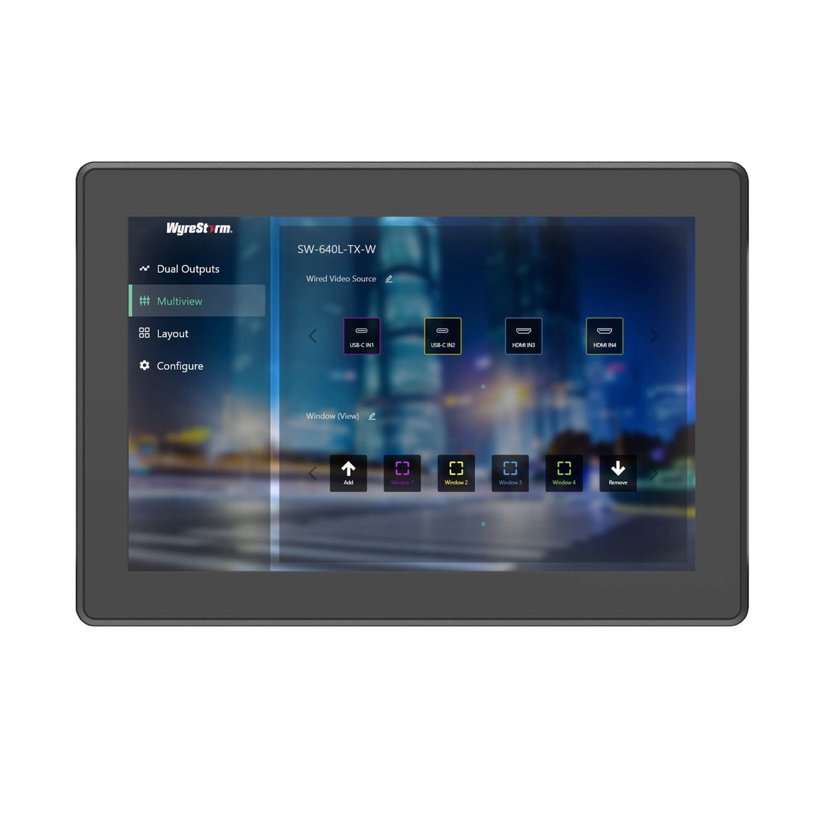 WyreStorm SYN-TOUCH10 v3 - Synergy 10.1-inch All-In-One Touchpad, front