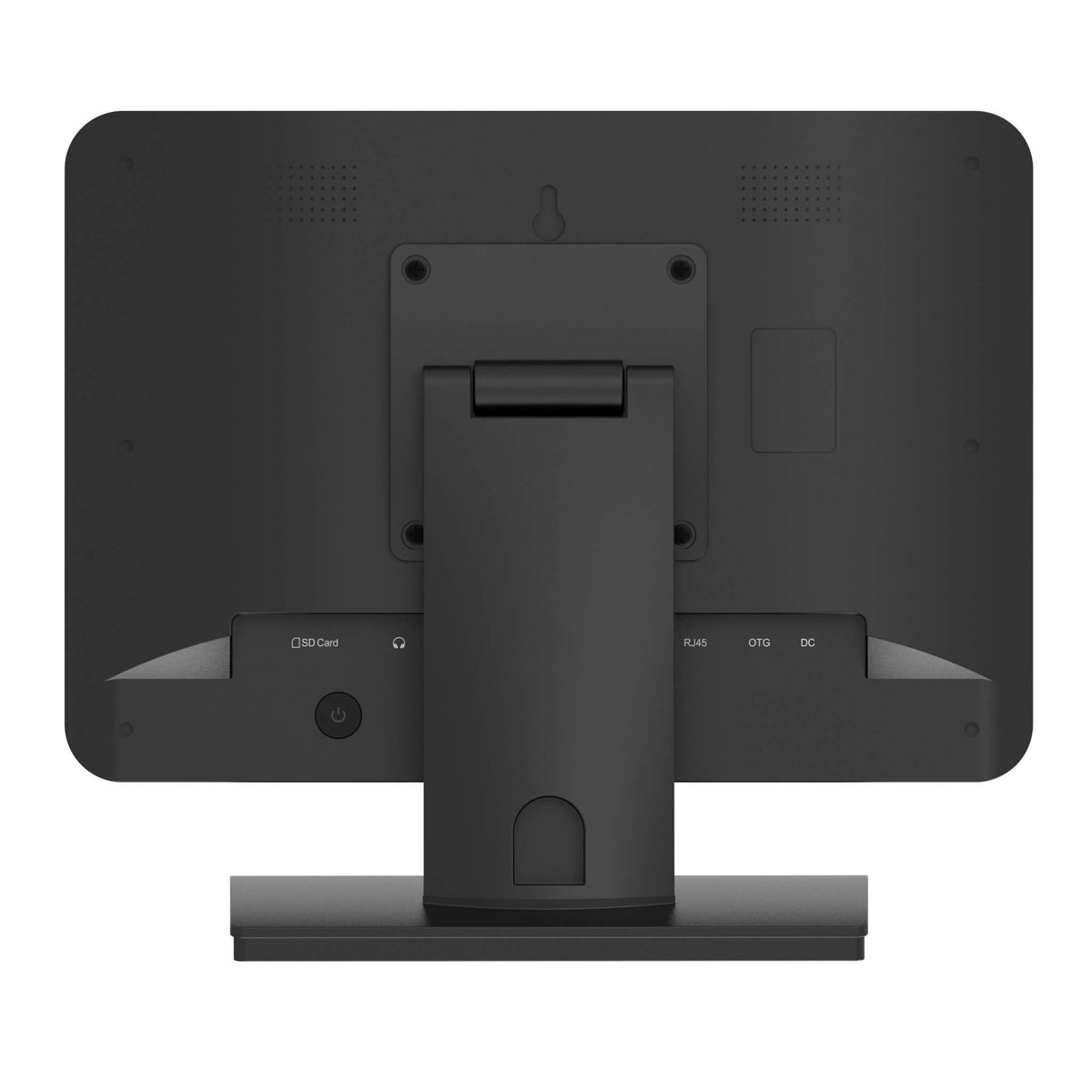 WyreStorm SYN-TOUCH10 v3 - Synergy 10.1-inch All-In-One Touchpad, rear view with tabletop stand