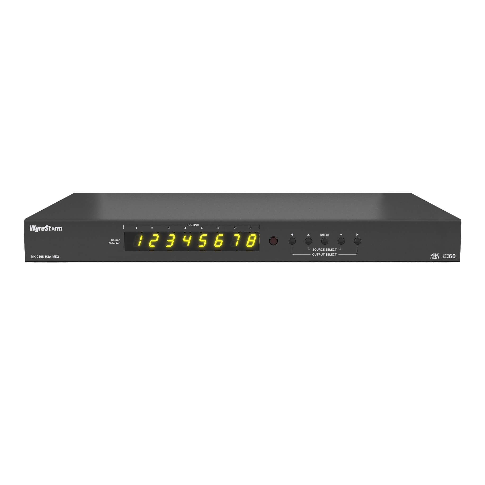 WyreStorm MX-0808-H2A-MK2 - 4K HDR 4:4:4 60Hz HDMI 8x8 Matrix Switcher, front