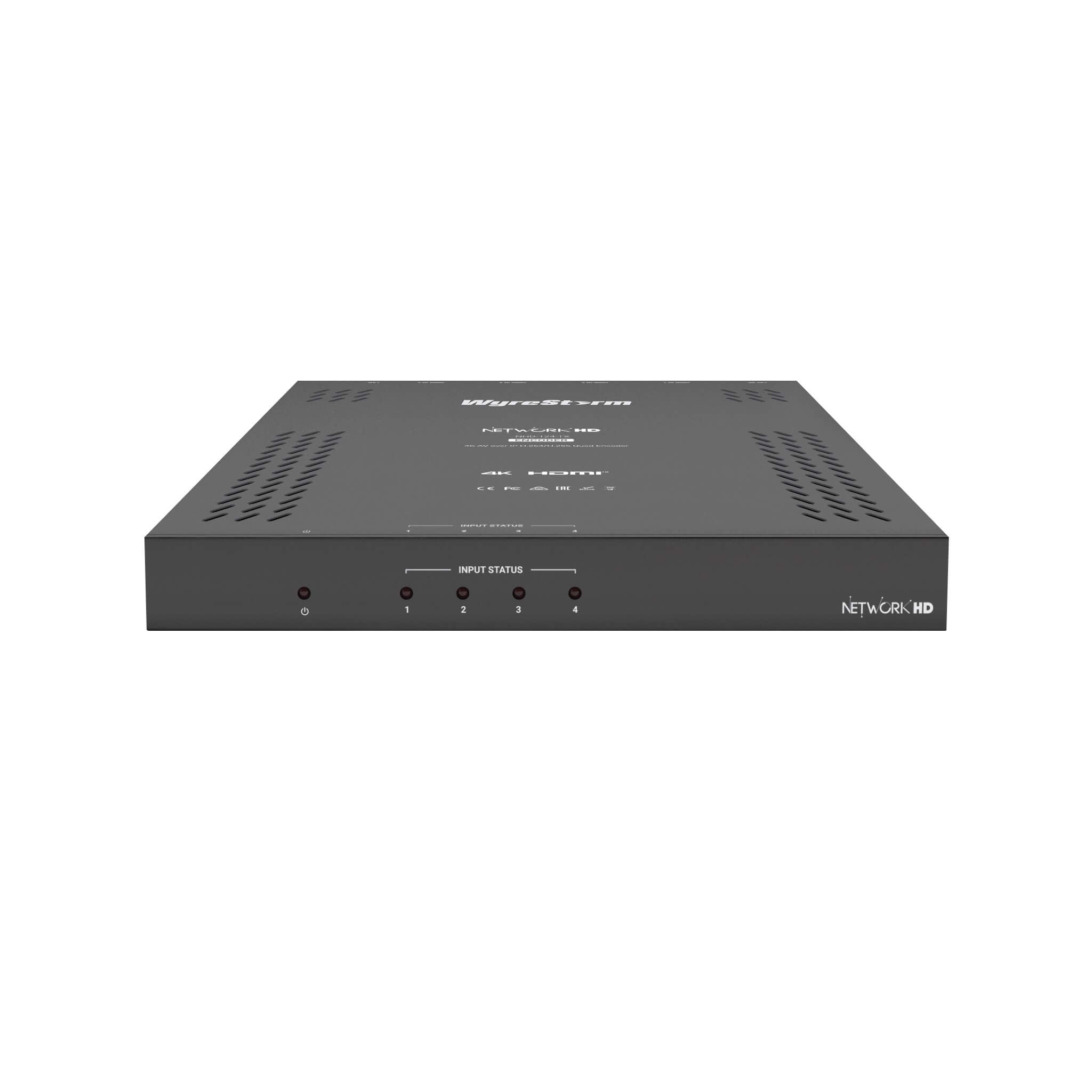 WyreStorm NHD-124-TX - 4K H.264/H.265 AVoIP Quad Input Encoder, front