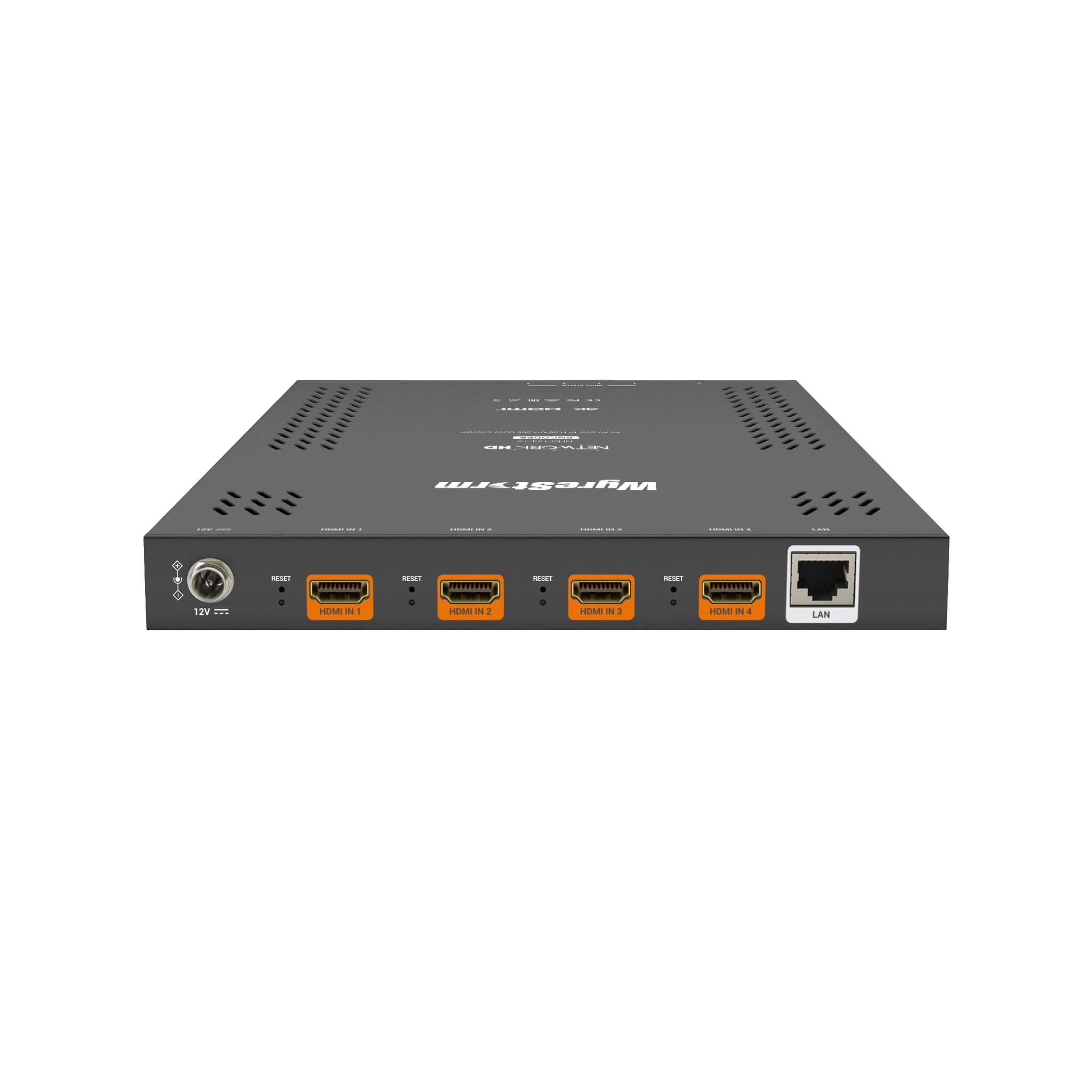 WyreStorm NHD-124-TX - 4K H.264/H.265 AVoIP Quad Input Encoder, rear