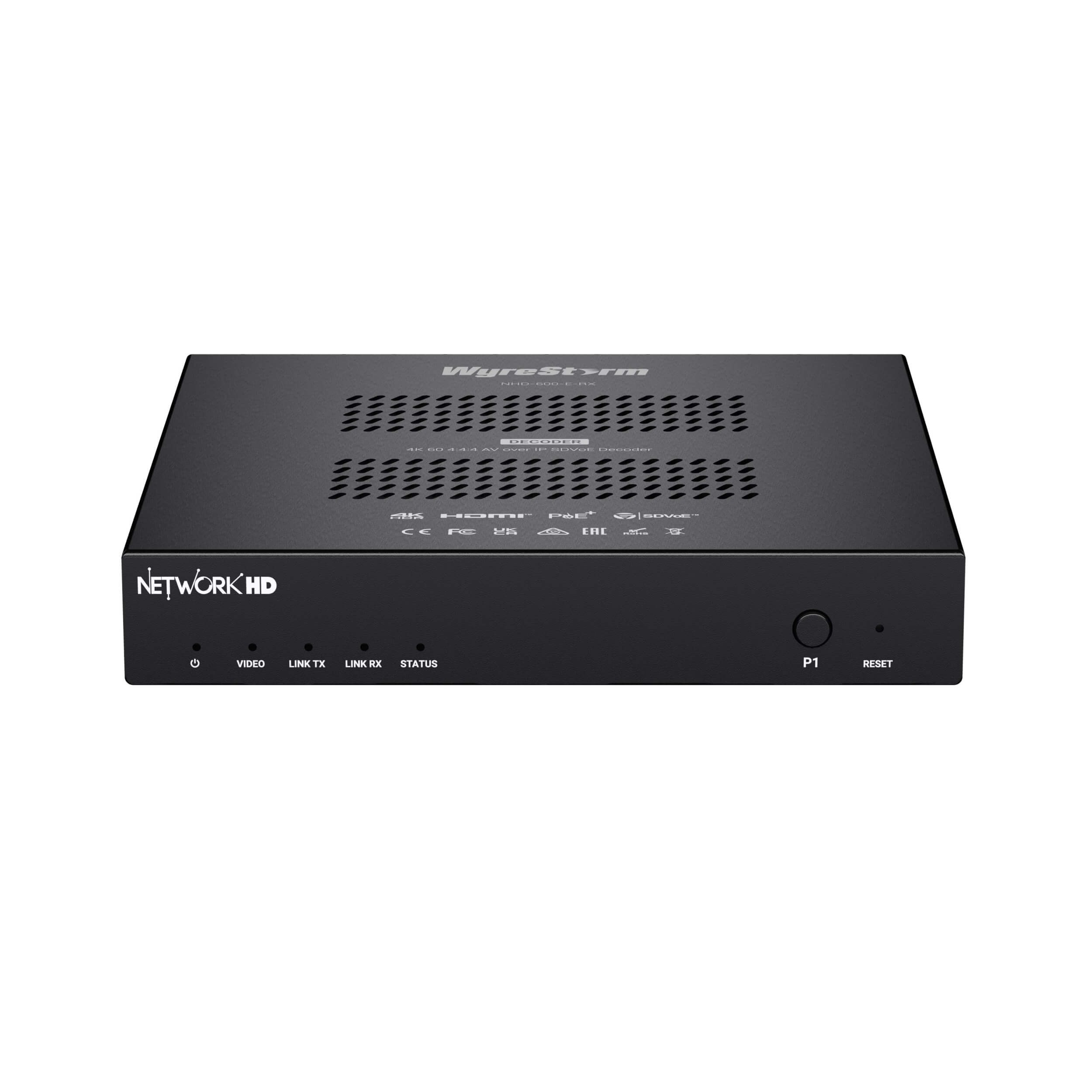 WyreStorm NHD-600-E-RX - 4K60 4:4:4 10GbE SDVoE AVoIP Decoder, front