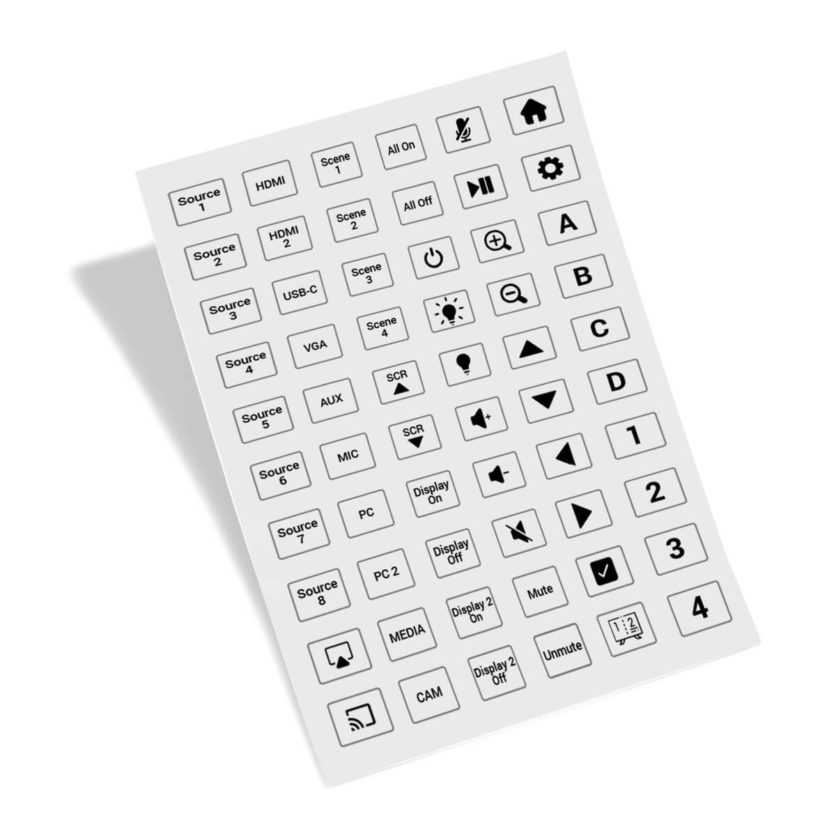 WyreStorm SYN-KEY10 - Synergy 10-button Keypad Controller (US), stickers