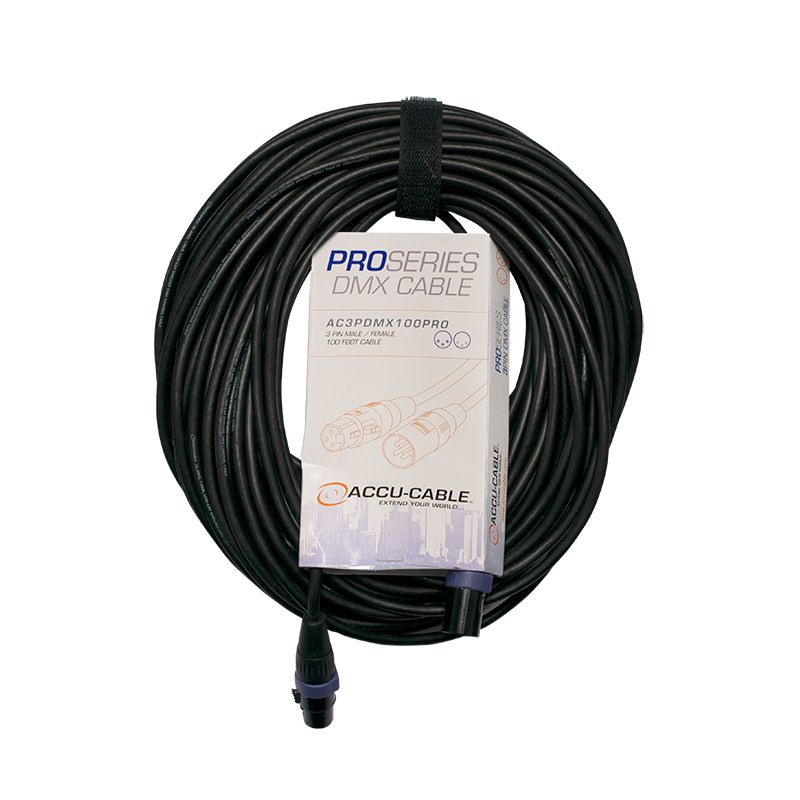 Elation ACCU-CABLE 3pin Pro DMX cable, 100 ft.