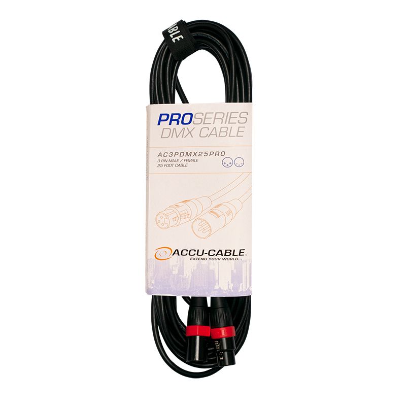 Elation ACCU-CABLE 3pin Pro DMX cable, 25 ft.