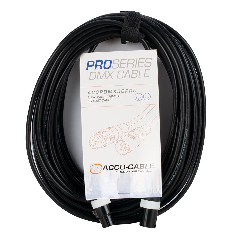 Elation ACCU-CABLE 3pin Pro DMX cable, 50 ft.