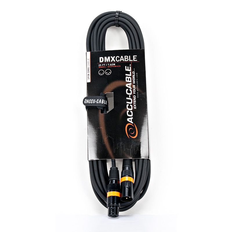 Elation ACCU-CABLE 3pin DMX cable - DJ Series, 25 ft.