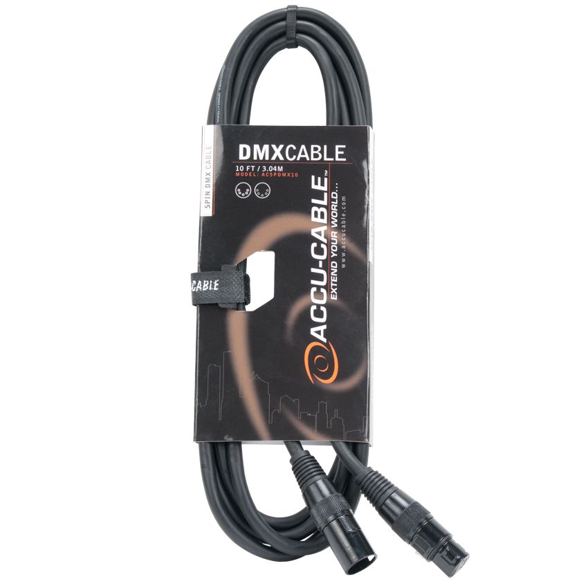 Elation ACCU-CABLE 5pin DMX cable - DJ Series, 10 ft.