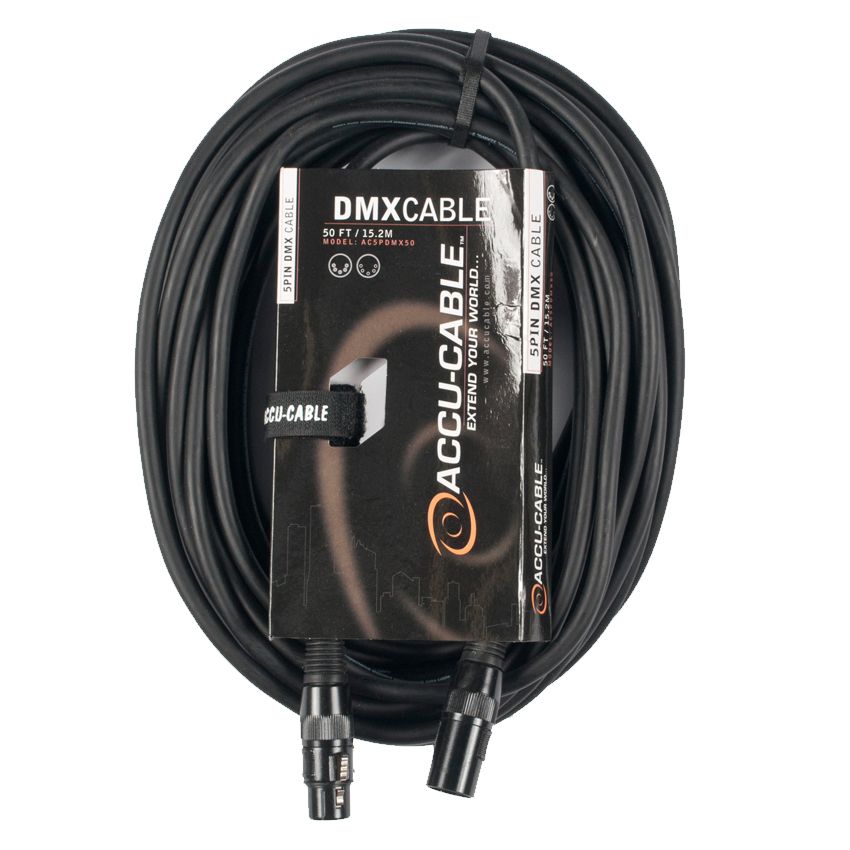 Elation ACCU-CABLE 5pin DMX cable - DJ Series, 50 ft.