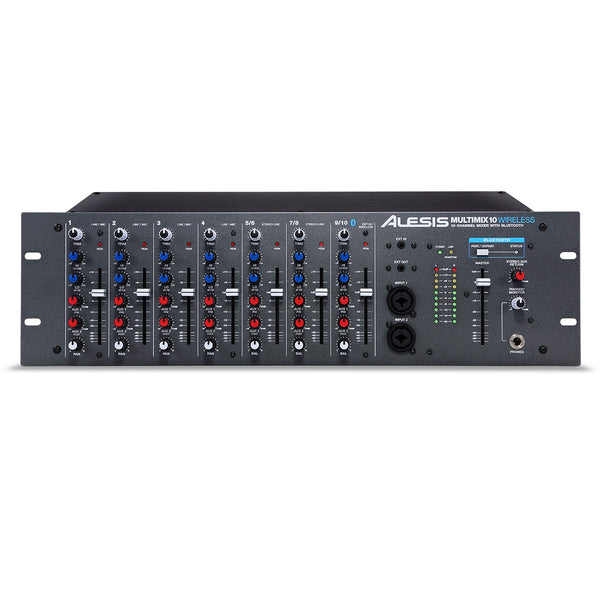 Alesis MultiMix 10 Wireless - 10-Channel Bluetooth Rackmount Mixer, front