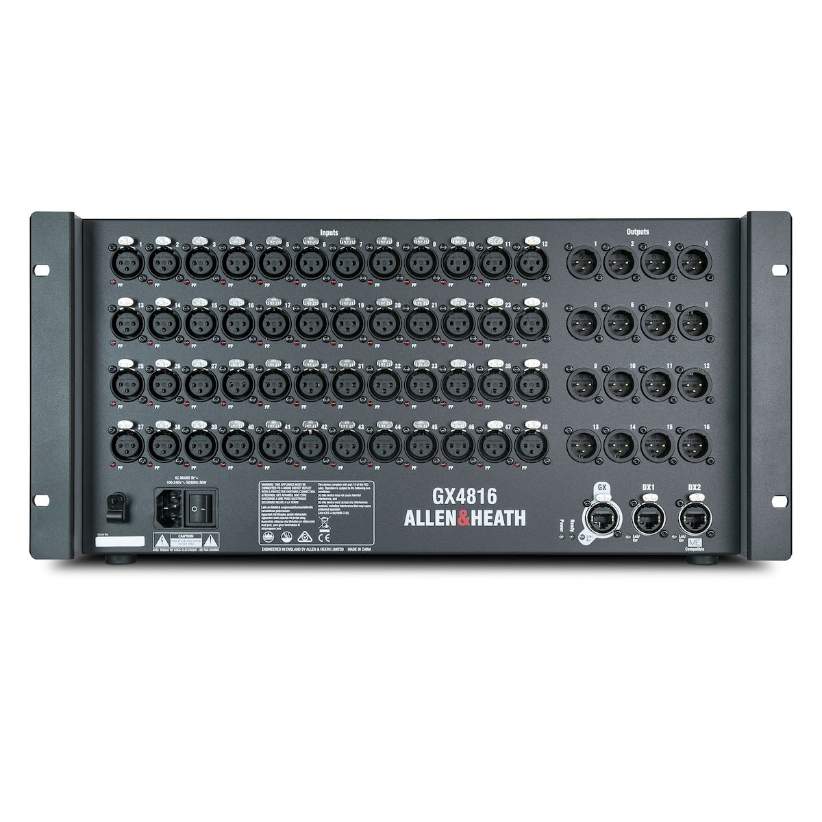 Allen & Heath GX4816 - 48 XLR Input, 16 XLR Output, 96kHz GX Expander, front