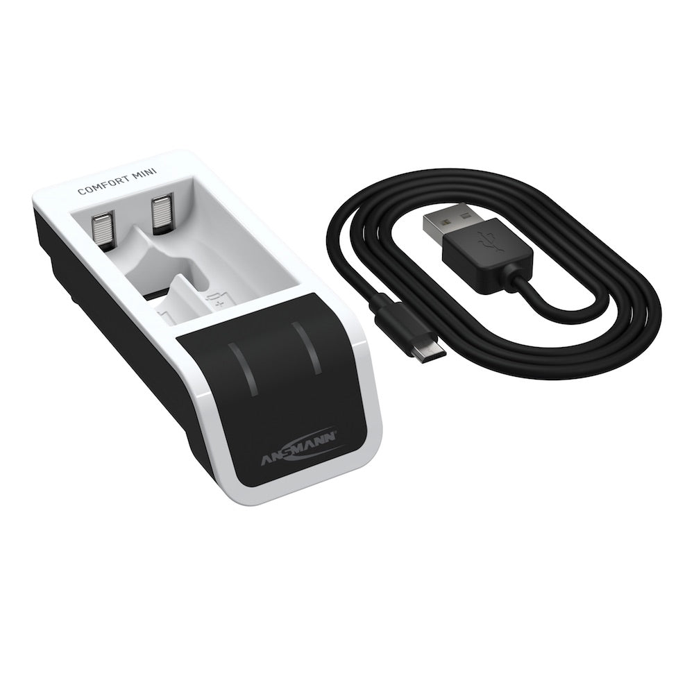 Ansmann Comfort Mini - USB Input Desktop Battery Charger, USB cable included