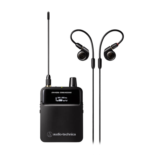 Audio-Technica ATW-3250 - 3000 Series Wireless In-ear Monitor Receiver and ATH-E40 headphones