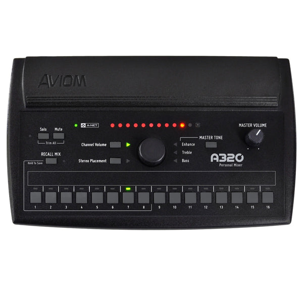 Aviom A320 Personal Mixer - 16-channel Digital Monitor Mixing System, front