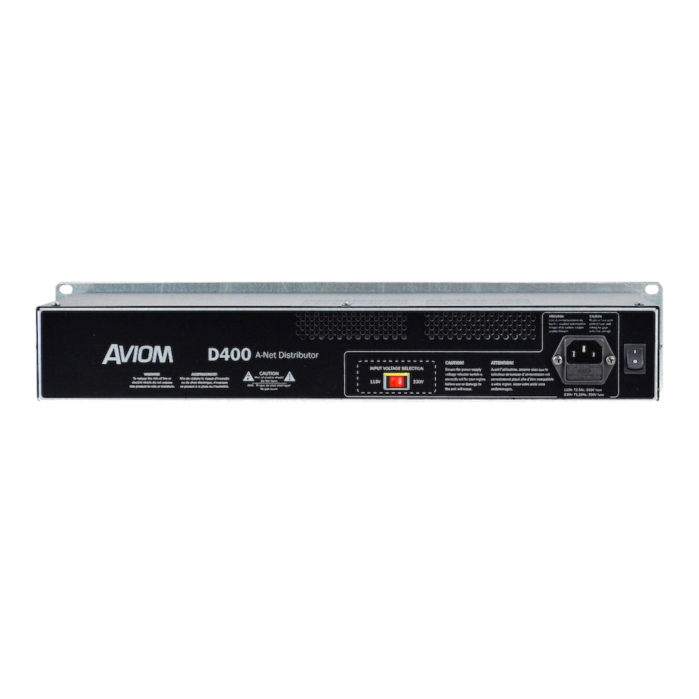 Aviom D400-Dante - A-Net Distributor for Aviom Personal Mixers rear
