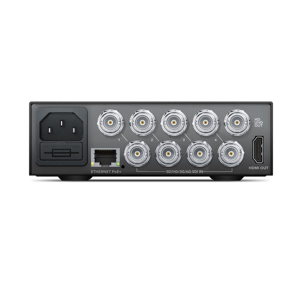 Blackmagic MultiView 4 - Ultra HD 4 Source Video Monitor, rear