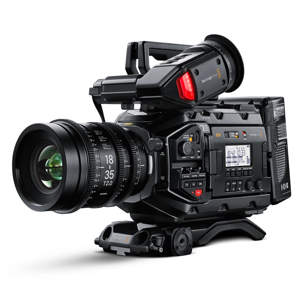 Blackmagic URSA Mini Pro 4.6K G2 Digital Film Camera, shown with optional equipment