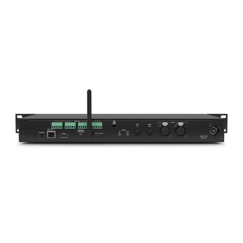 ChamSys QuickQ Rack - Rackmount Lighting Console, rear view with rack ears