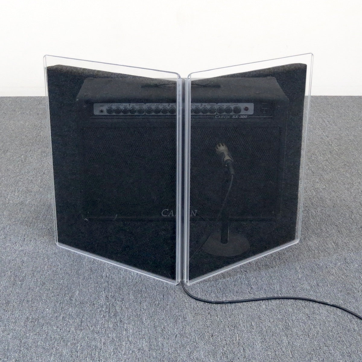 ClearSonic GP20 - GoboPac 20 - Studio Sound Isolation System, shown with transparent amp