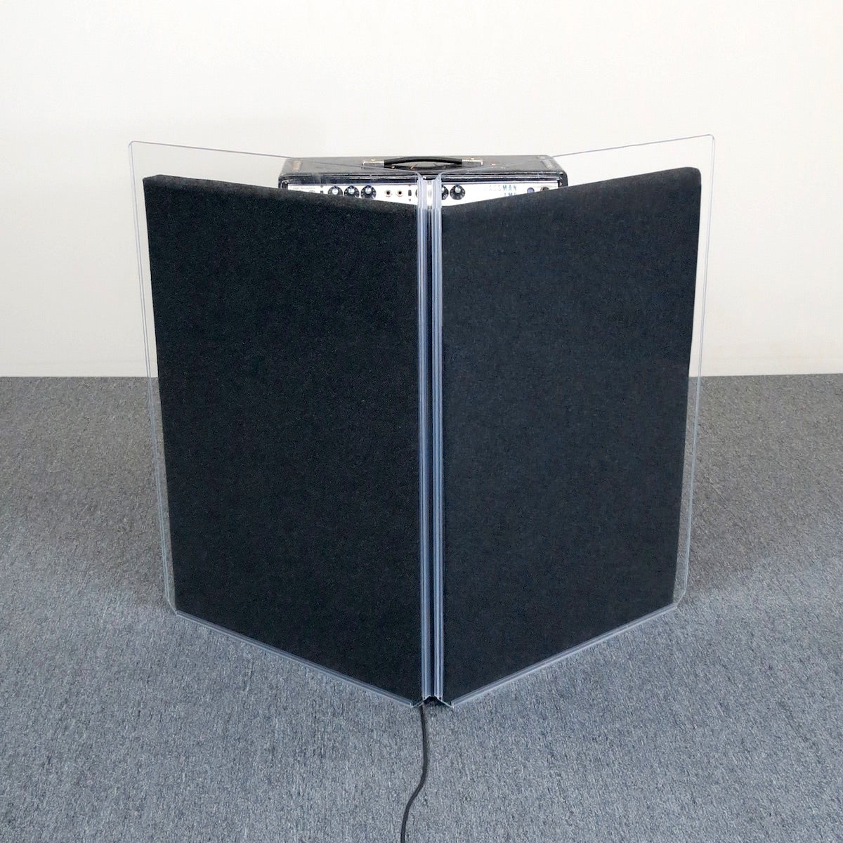 ClearSonic GP40 - GoboPac 40 - Studio Sound Isolation System, shown with amp