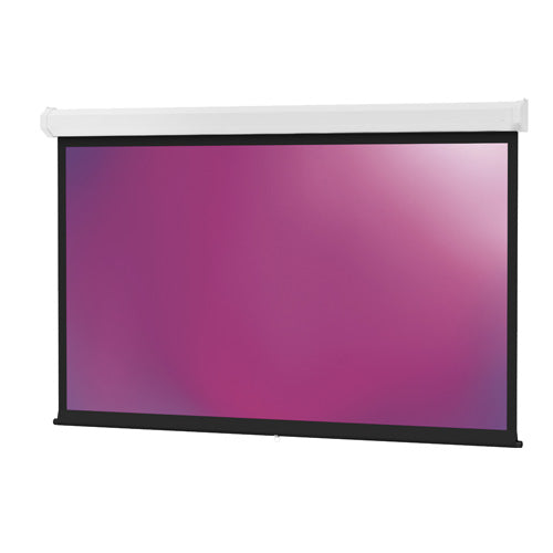 Da-Lite Model C - Wall or Ceiling Mounted Manual Screen, shown with projected image
