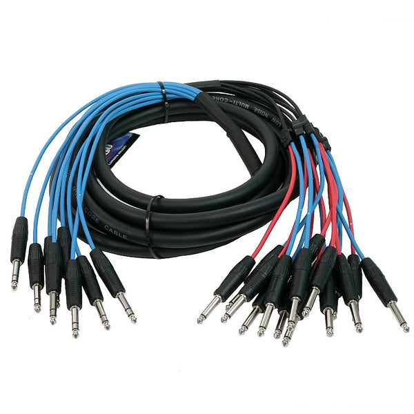 Elite Core IS81615 - TRS Insert Snake with 8 TRS to 16 TS plugs, 15-ft