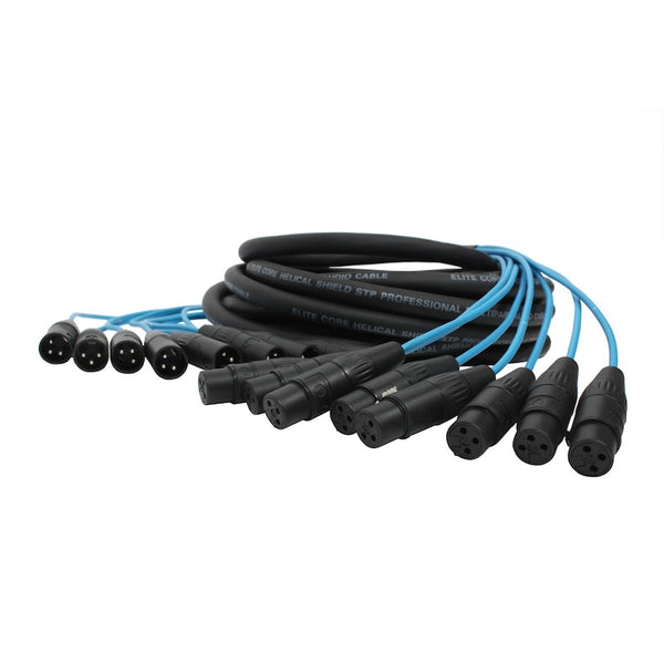 Elite Core PS12450 - 12 x 4 Channel Box-to-Fan Stage Snake, 50-ft