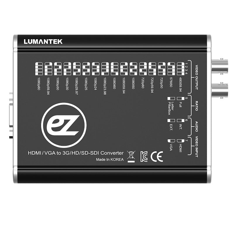 Lumantek ez-HS+ ez-Converter HDMI/VGA to 3G/HD/SD-SDI Converter Scaler, rear