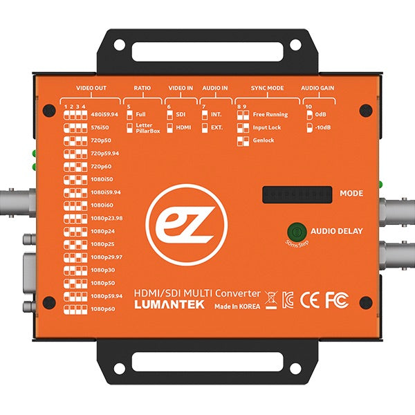 Lumantek ez-MD+ HDMI/SDI Cross Converter with Audio Mux/Demux & Scaler, rear