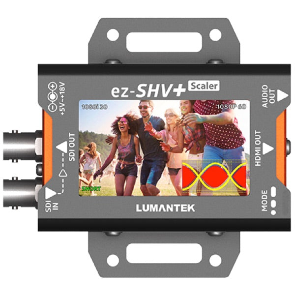 Lumantek ez-SHV+ SDI to HDMI Converter with Display and Scaler, front display on