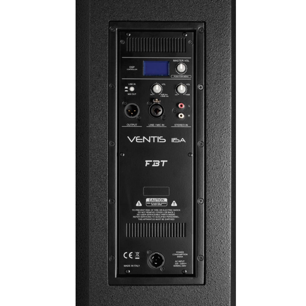 FBT Ventis 115A - 700W+200W 2-way Processed Active Speaker, rear control panel